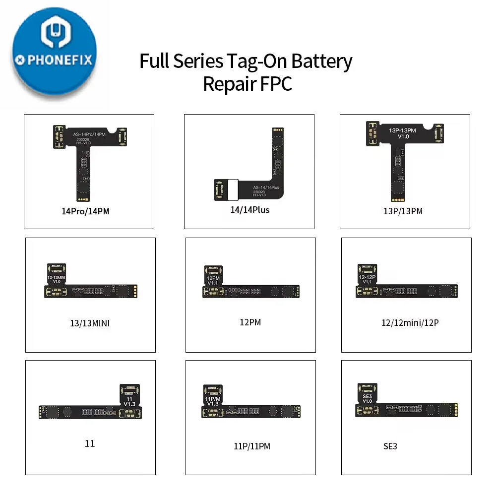 Jcid V1Se V1S Pro Originale Riparazione Batteria Flex Per Iphone 11 12 13 14 Pro Max Salute Avvertimento Batteria Cavo Di Ricambio Esterno
