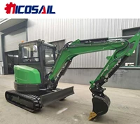 Construction equipment 4.0-ton hydraulic crawler excavator, tractor-mounted excavator, with free-swing bucket, CE/EPA certified