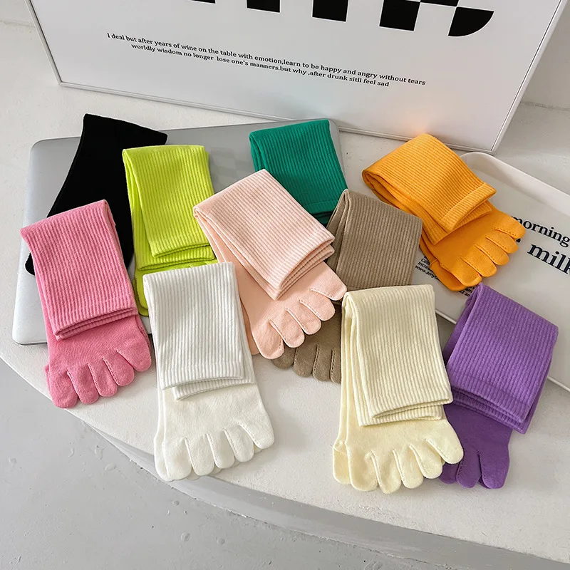 

Five Finger Socks Solid Color Toe Sock Invisible Female Sock Soft Breathable Socks Japanese Solid Color Five Finger Sock