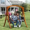 Rattan Porch Swing, Heavy Duty 800 LBS Outdoor Hanging Seat with Extra Cushion and Adjustable Chain, The Porch Swing Seat 4