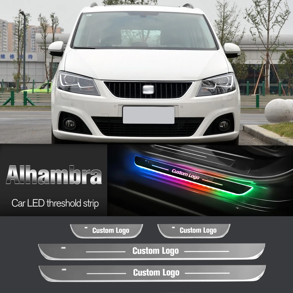 

Car Door Sill Light For Seat Alhambra 7M 7N 1996-2023 2015 2016 Customized Logo LED Welcome Threshold Pedal Lamp Accessories