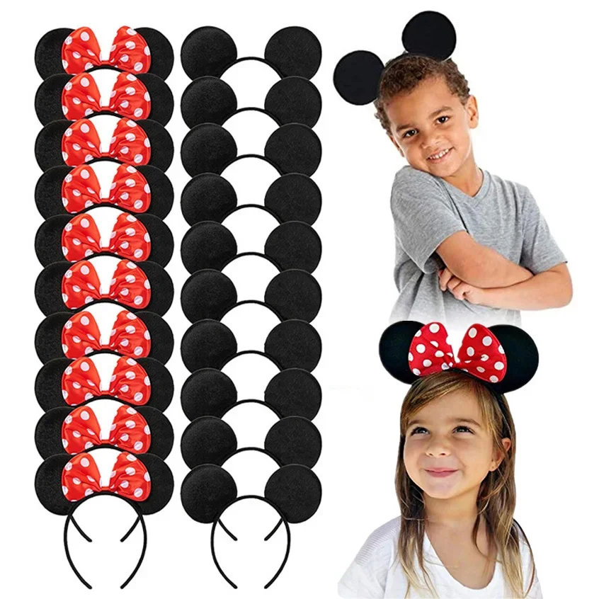 Mickey Ear Headband Hair Ornament Mickey Mouse Headband Minnie Bow Korean Clip hair headband