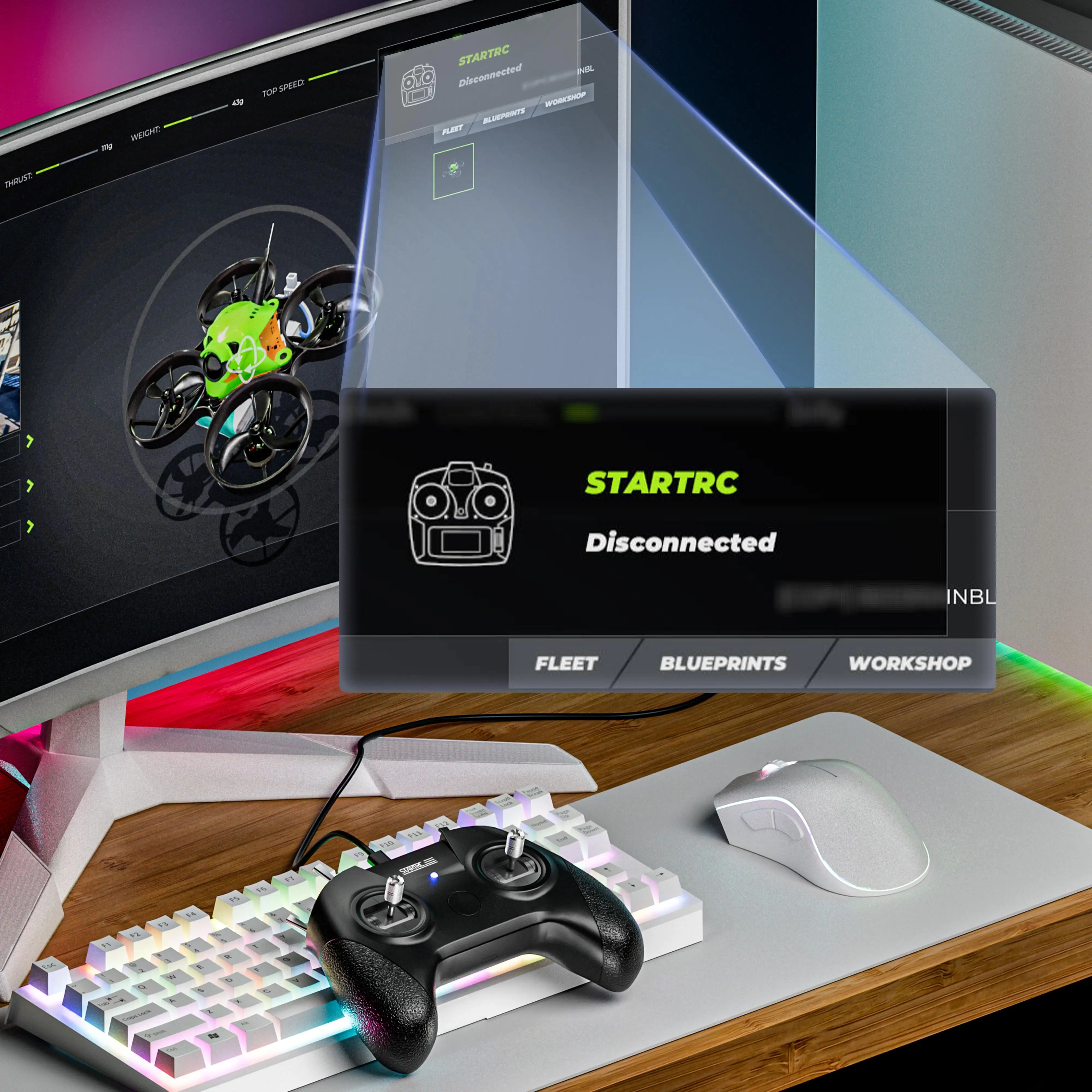 DJI/리프트오프/벨로시드론/DRL FPV 드론 비행 훈련 시뮬레이션 리모컨용 S8 시뮬레이터 컨트롤러