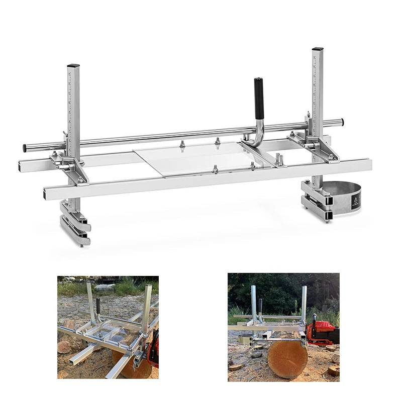 Chainsaw Mill Portable Chainsaw Mill Planking Milling 36 48 Inch Guide Bar Wood Lumber Cutting Chainsaw Mill Open Plate Frame