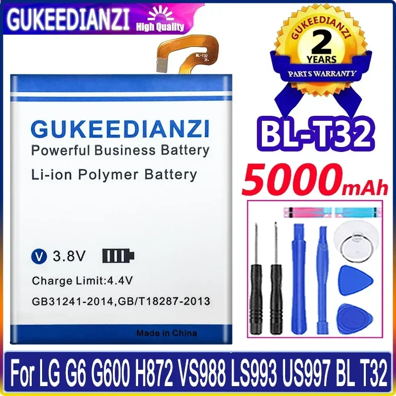 Bl-T32 Batteria Di Ricambio Per Telefono Cellulare Ricaricabile Da 5000Mah Per Batterie Smartphon Lg G6 G600 H872 Vs988 Ls993 Us997 Bl T32