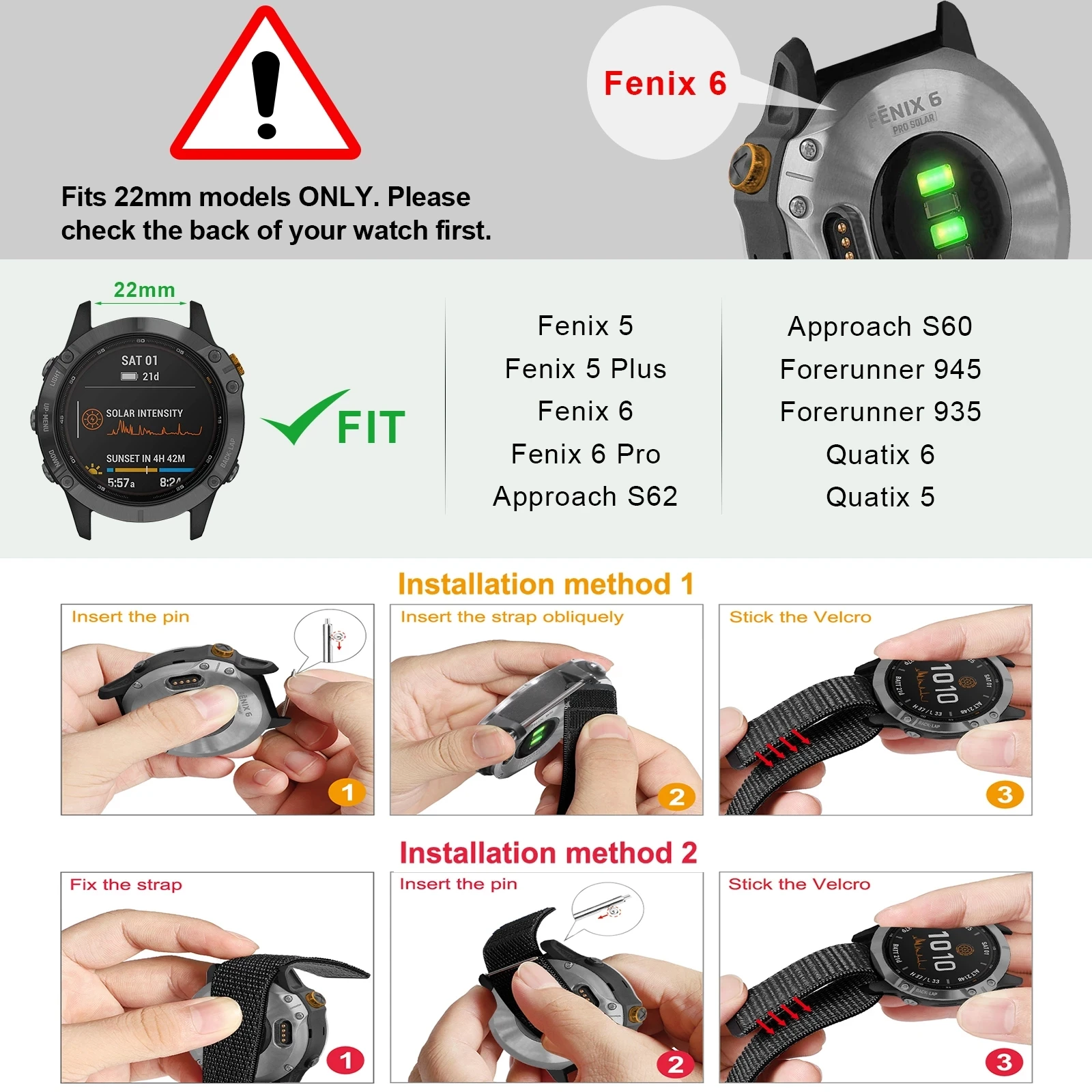 Garmin Fenix 7 7X 5 5X Plus 6 6X Pro 3HR MK1 Epix Gen 2 Ʈ ġ   Ʈ  22 26mm  Ϸ ð  Ʈ