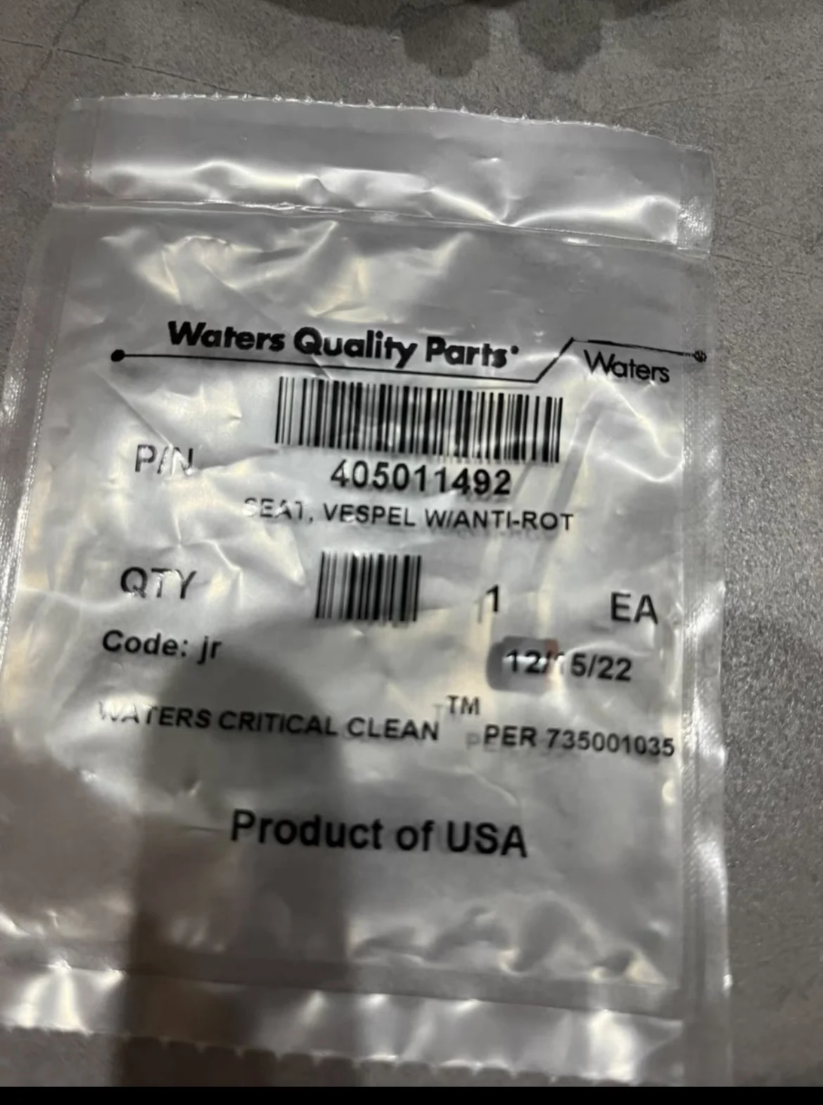 

Waters, уплотнительная прокладка игольчатого сиденья UPLC, номер позиции 405011492, абсолютно новый и Неоткрытый