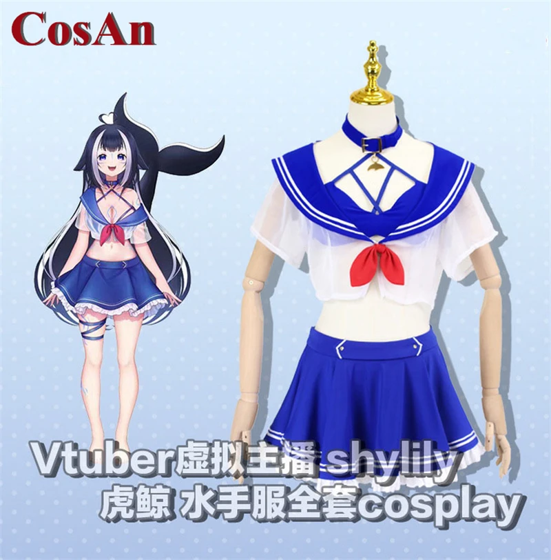 

CosAn Anime Vtuber Shylily Cosplay Costume Sweet Lovely Sailor Uniform Swimsuit Activity Party Role Play Clothing XS-XL