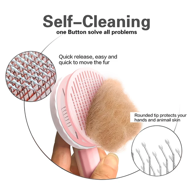 Grooming Pet Hair Remover Brush Cat And Dogs Hair Comb Removes Comb Short Massager Goods For Cats Dog Brush Accessories Supplies 2