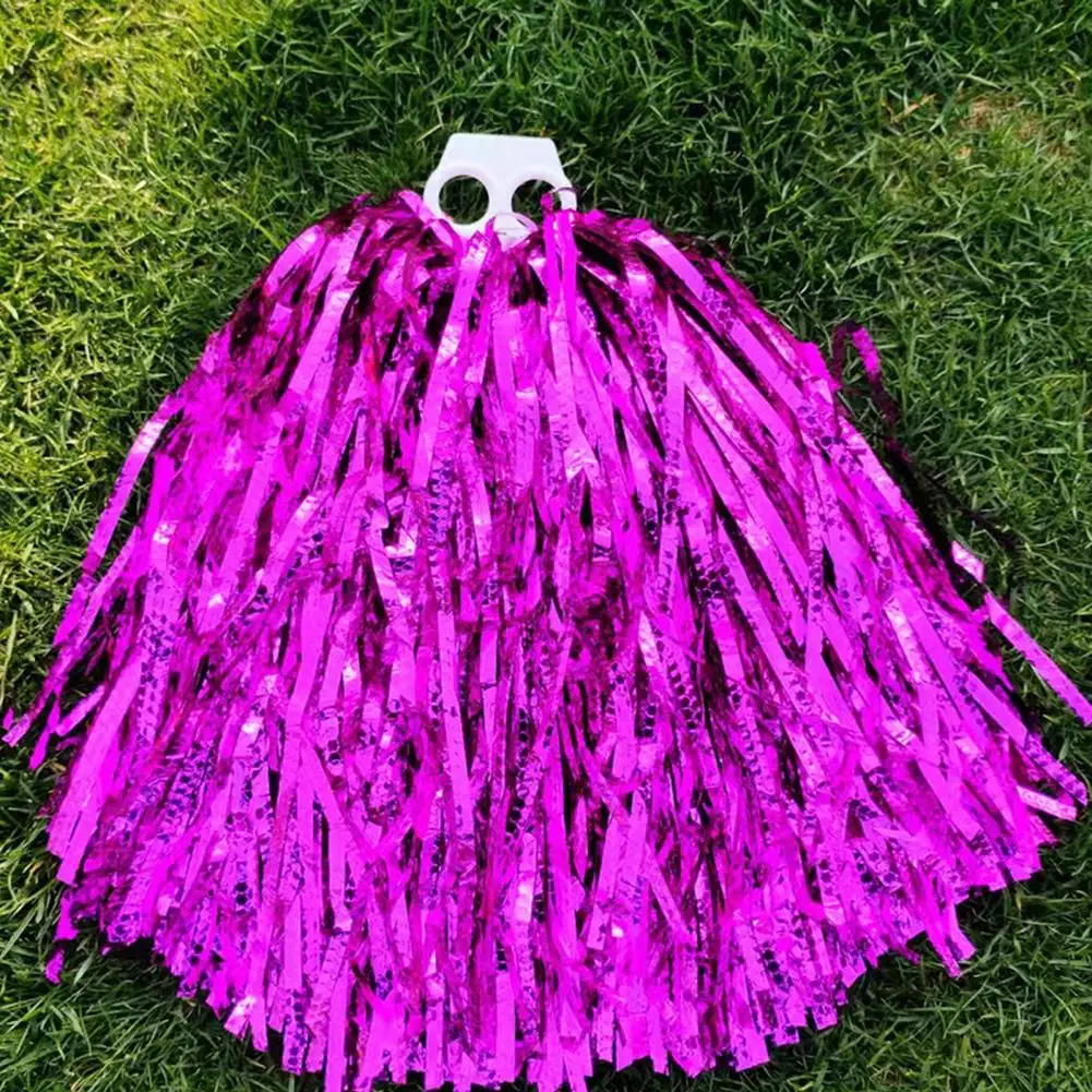 Cheerleader Hand Flower Dance Pom Poms 30cm 2 Holding Ring Football Basketball Soccer Match Pompon Club Sports Cheering Ball