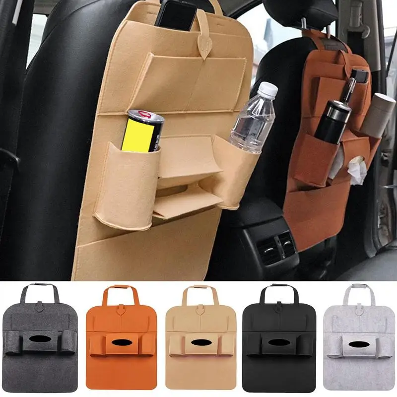 

Waterproof Car Seat Back Protector for Kids Seat Back Organizer with Multiple Pockets Multi-Function Storage Bag Car Accessories