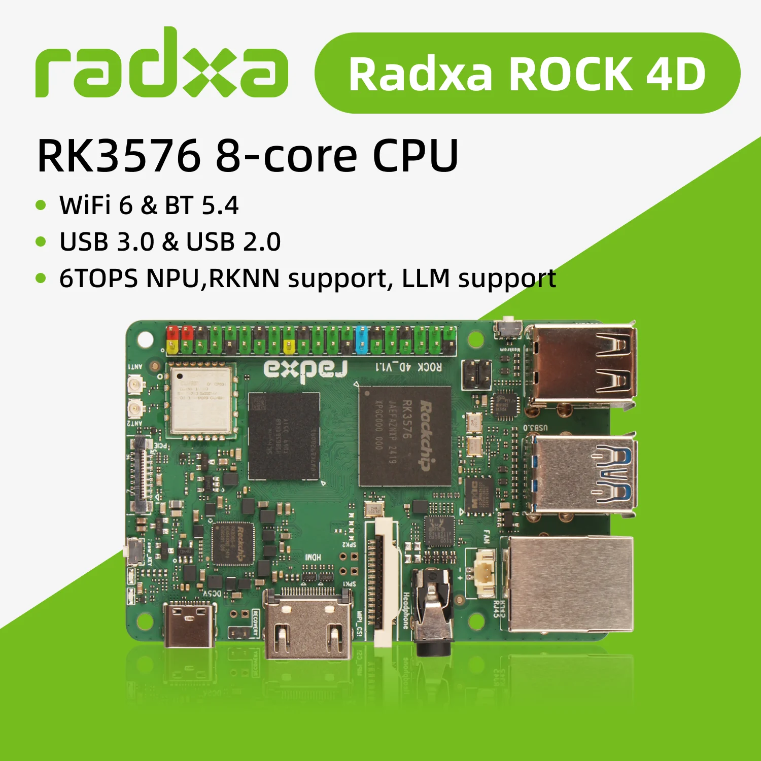 Radxa ROCK 4D RK3576 8-core ,Designed for industrial Al and Edge