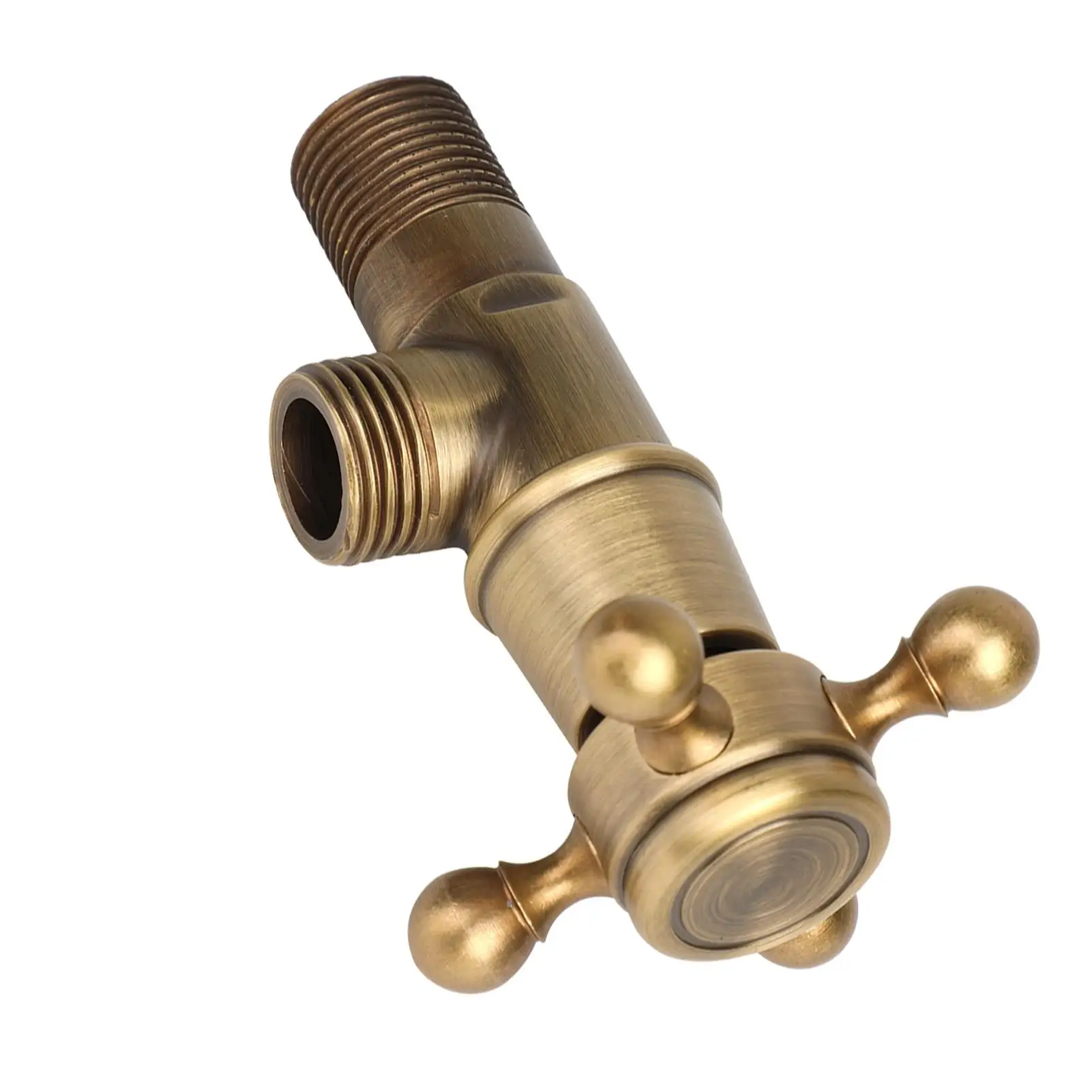 Antique Brass Water Control Valve for Bathroom Tap 1/2 Inch Brass Angle Valve Hardware