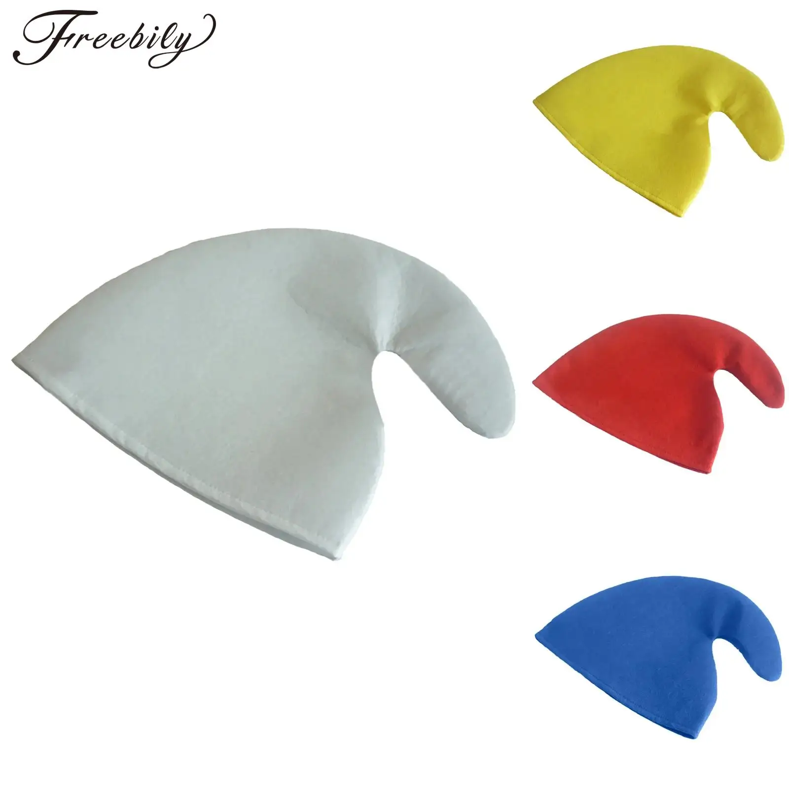 Men Women Christmas Elf Hats Halloween Theme Party Xmas Elves Dwarf Gnome Cosplay Costume Props Solid Color Cap Accessories