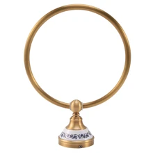 

HOT Antique Copper Bathroom Accessories,Bathroom Towel Holder,Round Towel Ring,Towel Rack,Wall Hanging Towel Ring