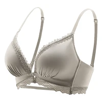 Comfortable No Underwire Bras with Front Closure Padded Cups Gather Designed for Small Busts Offers Natural Enhancement and Lift 2