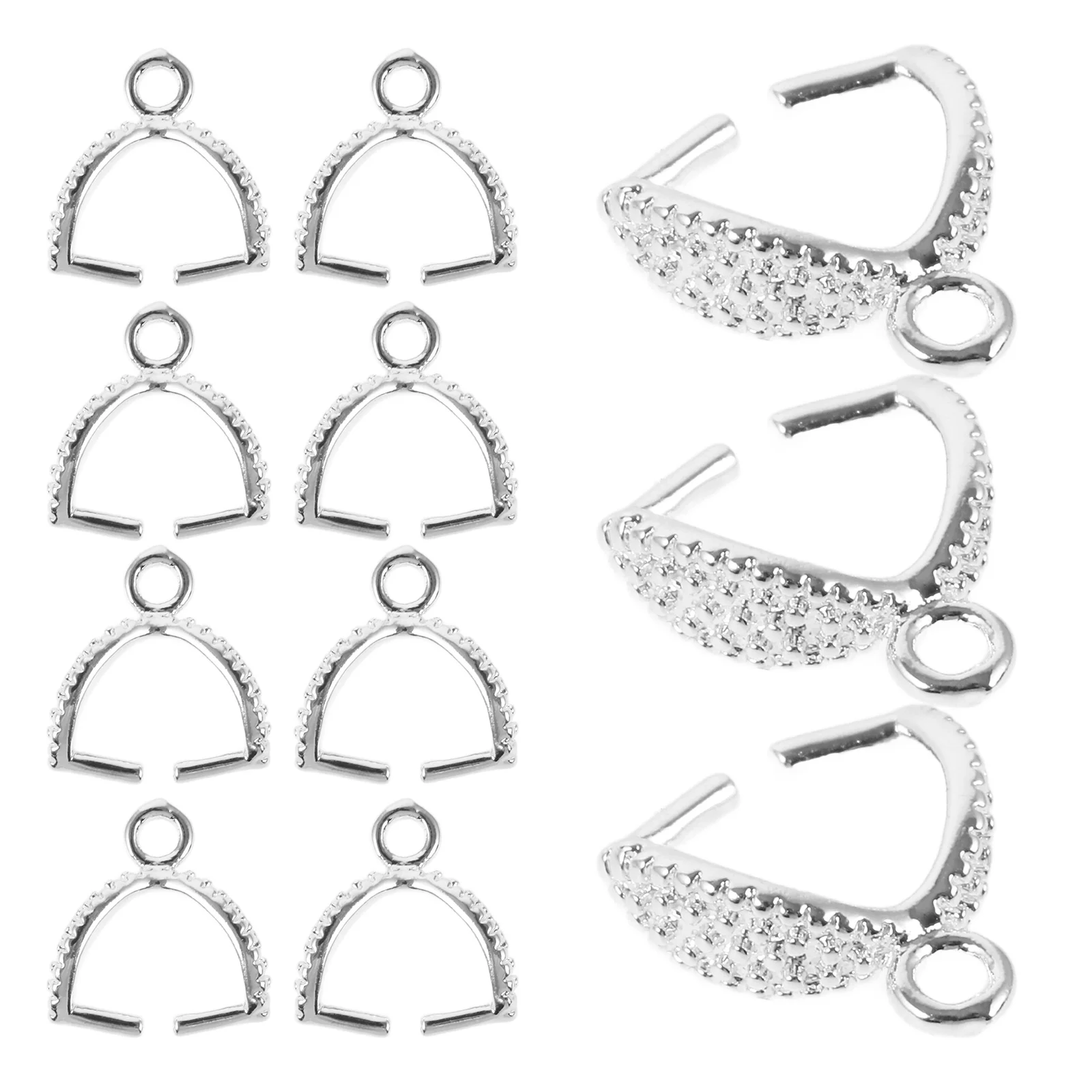 

20 Pcs Guazi Button Copper Pinch Clip Necklace Pendant Connector Bracelet Clasp Bails for Jewelry Making Clasps