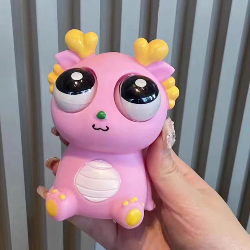 Creative Explosive Eyes Dragon Dinosaur Decompression Toy Kids Adults Tricky Doll Balls Eyes Popping Out Toy Gift