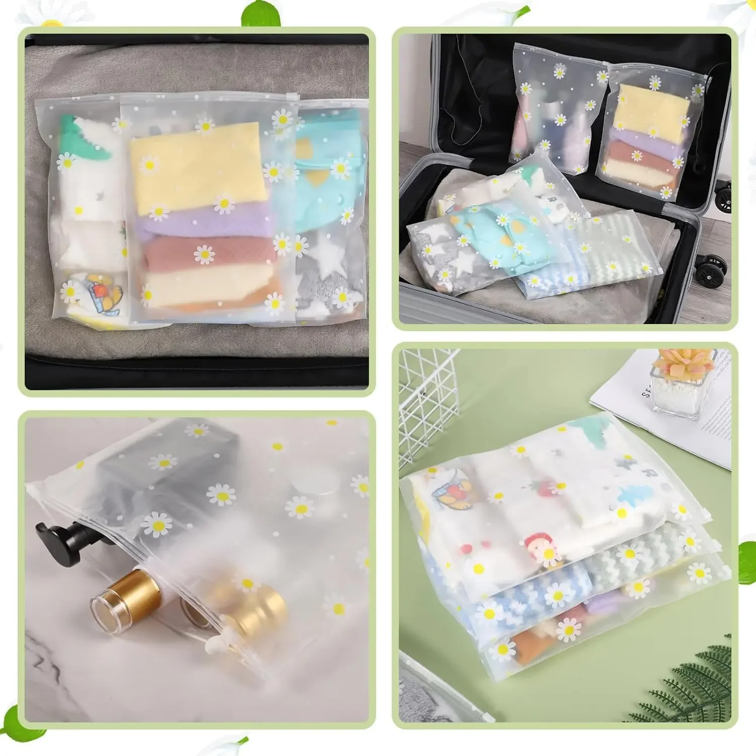 10Pcs Large Clear Zip Lock Clothes Storage Bags - 60x90cm Travel Organizer For Coats, Towels & Luggage