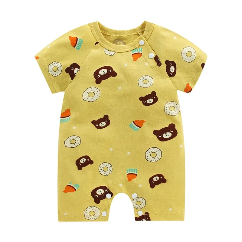 cool baby bodysuits	 Newborn 3M 6M 1 2 Years Old Baby Romper Kids Summer Short Sleeve Clothes for Boy and Girl Unisex Cartoon Jumpsuit Cute Costume Newborn Knitting Romper Hooded 