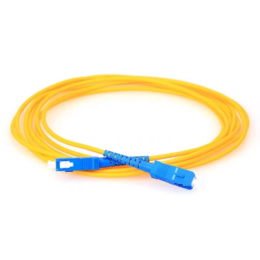 1-5M 10PCS SC/UPC-SC/UPC-SM 3mm Fiber Optic Jumper Cable Single Mode Extension Patch Cord Drop shipping SC UPC fiber optic cable