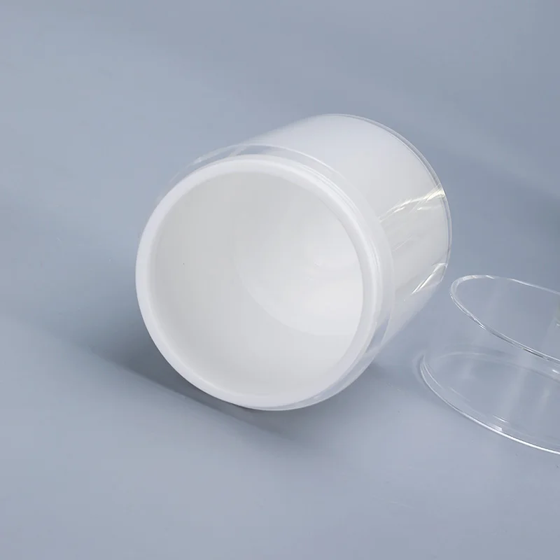 Airless Pump Jars Cosmetic Lotion Refillable Bottle Travel Portable Empty Acrylic Cosmetic Jar Container for Cream and Lotion