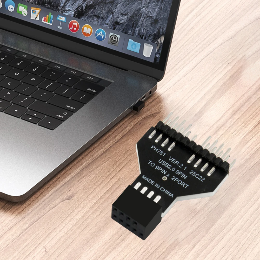 Motherboard USB2.0 9Pin Extension Cable Adapter 1 To 2 USB 2.0 Connector USB2.0 9 Pin To USB3.0 19Pin Conversion Adapter 9-Pin