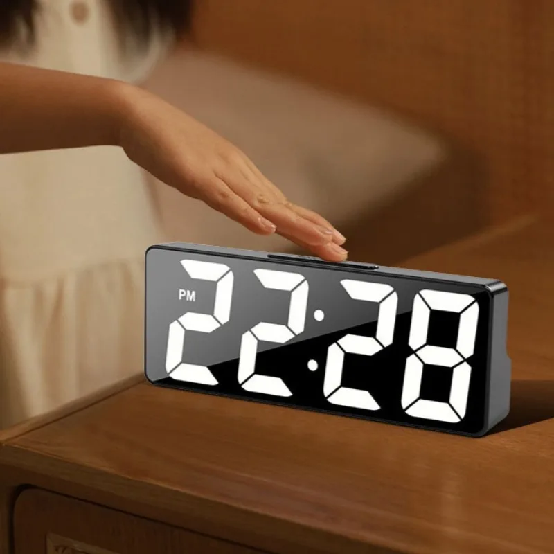 LED Digital Alarm Clock with Wake-Up Light and Adjustable Brightness