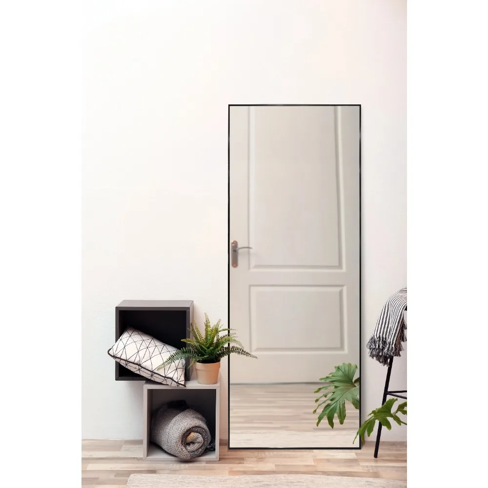 

Floor Mirrors Full Body Length Metal Oversized Full , 27X70 IN, Black Finish