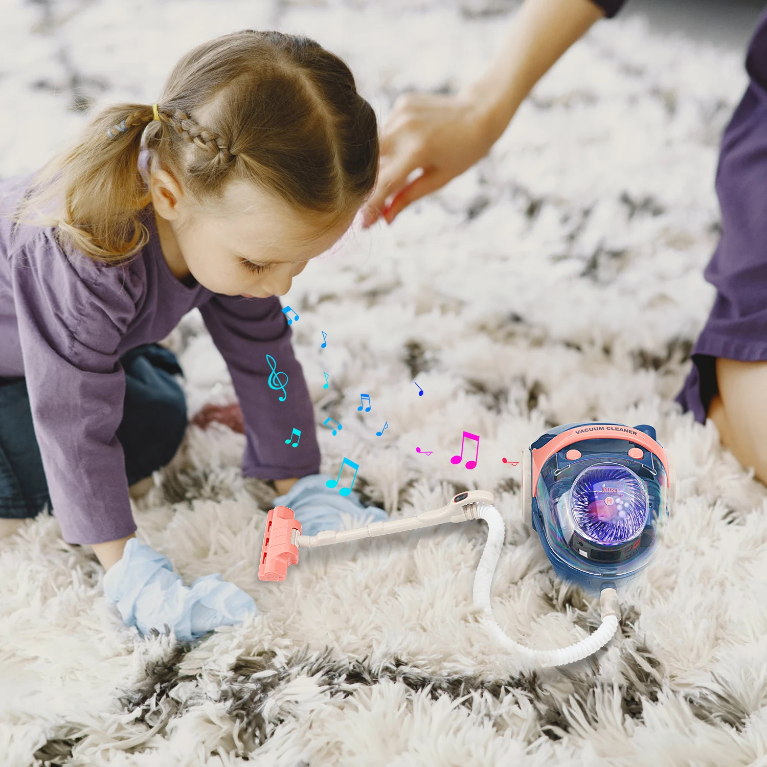 Children's home simulation household appliances, electric vacuum cleaner toys, exercise children's hands-on ability 4
