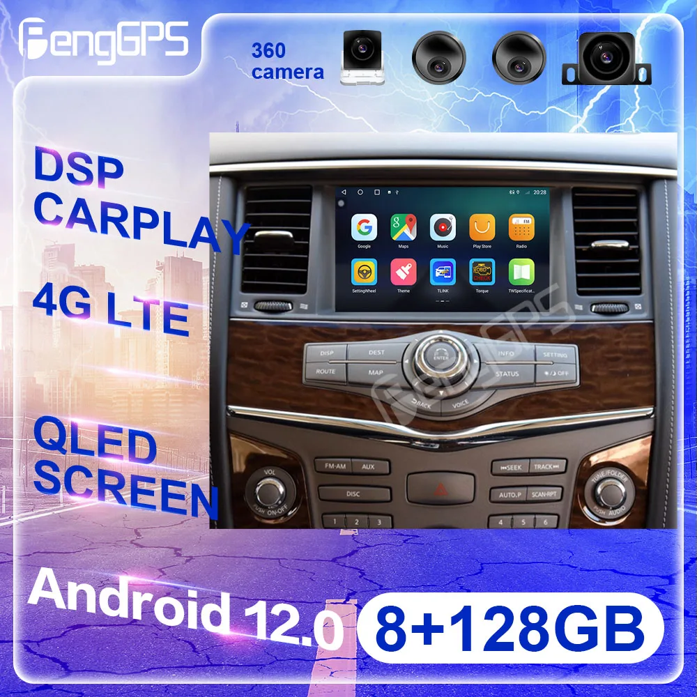 

9 Inch For Nissan Patrol QX56 QX80 2014-2020 Auto Car Radio Multimedia Player GPS Navigation Touch Screen Head Unit DSP Carplay