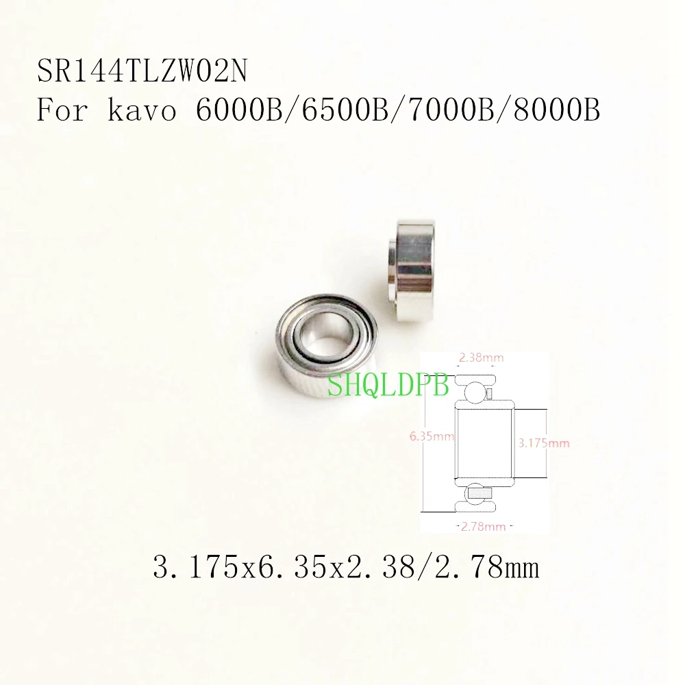 Kavo용 고속 치과 드릴 베어링, ABEC-7 핸드피스 터빈, SR144TLZW02N, 6000B, 6500B, 7000B, 8000B 용, 10 개