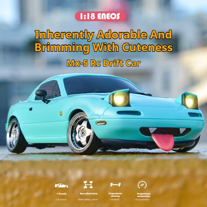 New 1:18 Adorable Mx-5 Miata Rx7 Rc Drift Car With 2.4g Esp Gyro Flip-Up Light Full Scale Control Cute Toy Car Perfect Kid Gift 5