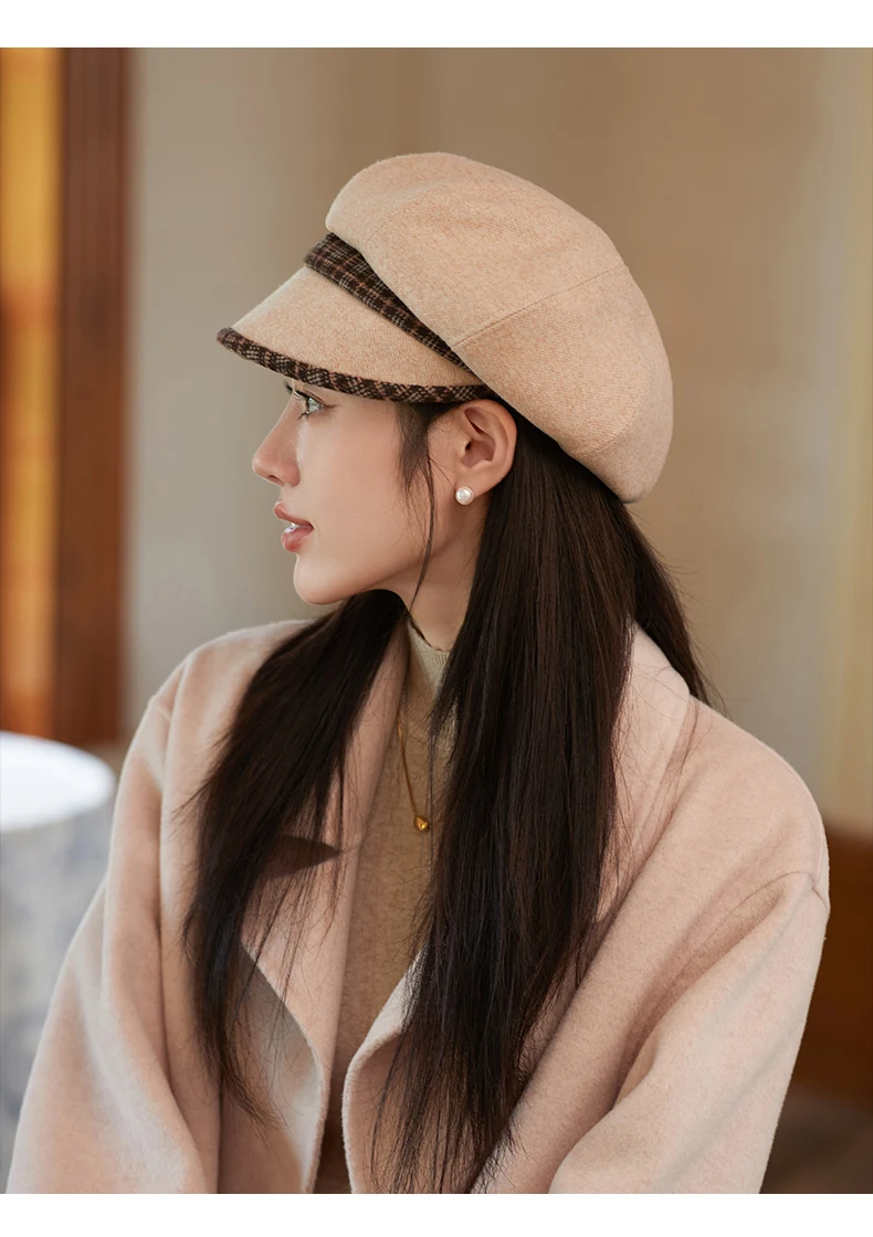 Unisex Autunno Inverno Newsboy Uomo E Donna Caldo Tweed Cappello Ottagonale Per Uomo Detective Cappelli Retro Coppole Chapeau_voghion.com