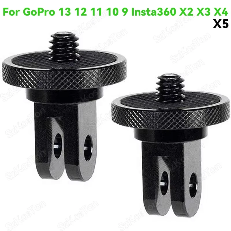 1/4 Inch Screw Tripod Adapter 360 Rotating Mount Holder For Go Pro 13 12 11 10 9 Insta 360 X5 X4 DJI OSMO 360 Camera Accessories 1