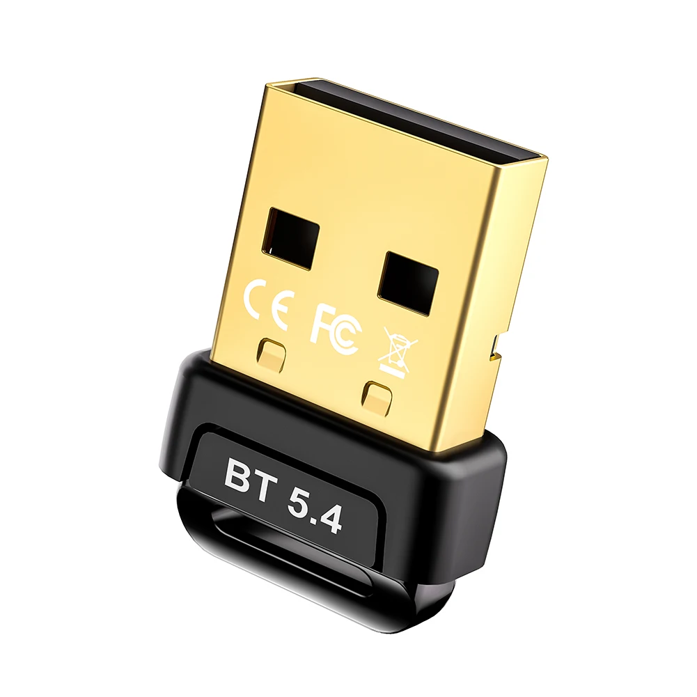 BT 5.4 어댑터 USB BT 5.3 동글 플러그 앤 플레이 USB BT 어댑터 (PC 마우스, 키보드, 헤드폰, 스피커용)