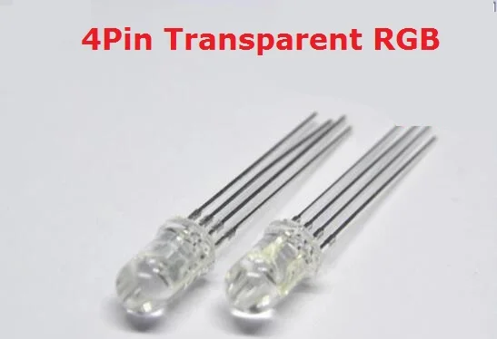 20 Pz 5 Mm 4 Pin RGB Tricolore Luce LED Catodo Comune Rosso Verde - Foto 7