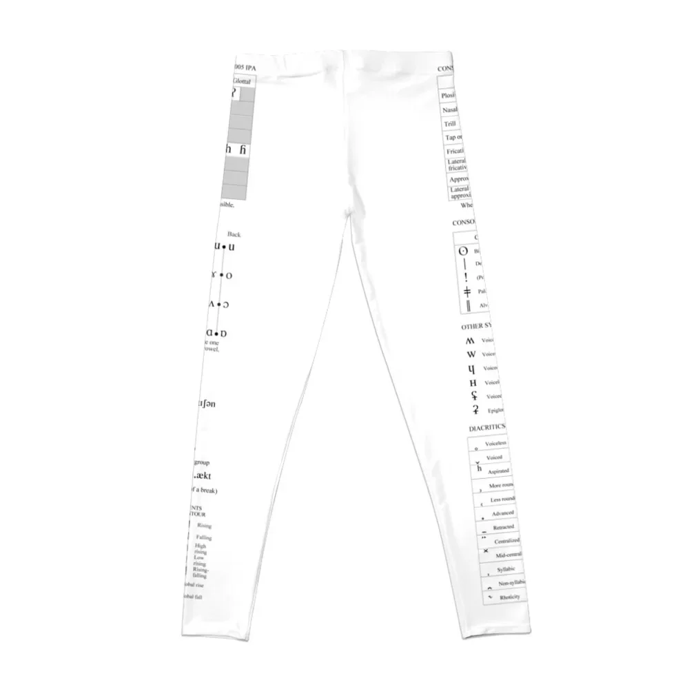 International Phonetic Alphabet Leggings trousers Female legging pants high waist Womens Leggings