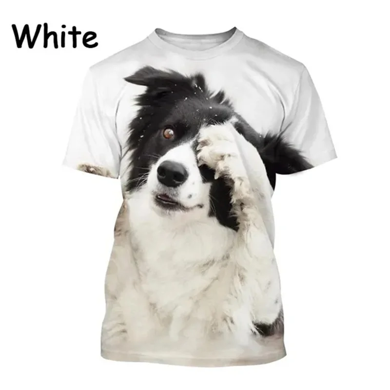 

New Popular Border Collie 3D Printed T-shirt Fashion Cute Dog Unisex Animal Round Neck Casual Short Sleeve Women Clothes Tee Top
