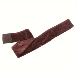Velvet Adjustable Elastic Wig Grip Headband (Dark coffee brown)
