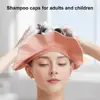 Shampoo Cap Shield Adjustable Waterproof Soft BPA Free Baby Shower Cap Head Ear Eye Stretchable Hair Washing Shield 2
