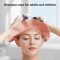 Shampoo Cap Shield Adjustable Waterproof Soft BPA Free Baby Shower Cap Head Ear Eye Stretchable Hair Washing Shield 2
