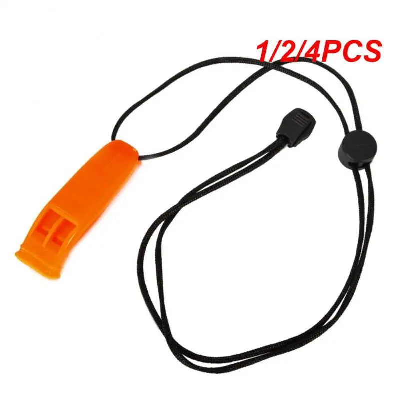 

1/2/4PCS Outdoor Survival Whistle Multi-purpose Unobstructed Sound Camping Fishing Survival Whistle With Rope Muti Tools