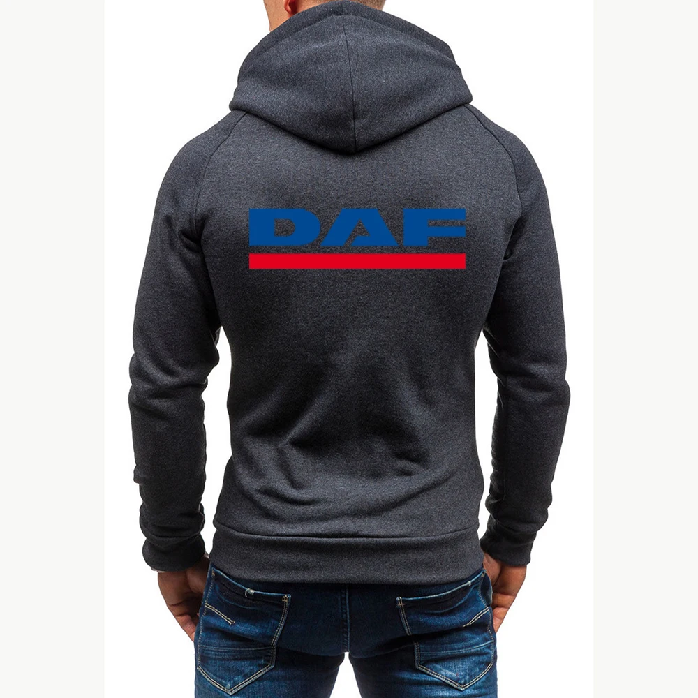 DAF TRUCKS COMPANY TRUCKER Printing Fashion 2023 New Man's Spring Autumn Cotton Hoodies Comfortable Solid Color Sweatshirts Coat