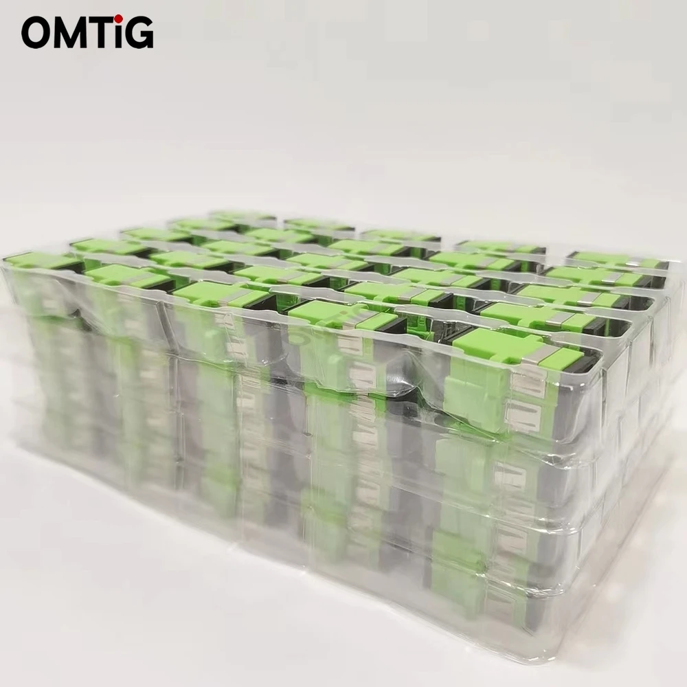 10/50/100/200/300pcs SC/APC Adaptor New SC Female Fiber Optic Simplex Single Mode SC Flange with Flange Plastic Fiber Coupler