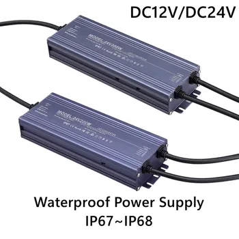 Fonte de alimentação à prova d'água IP67 IP68 Transformador de iluminação AC220V para DC 12V 24V LED Driver 100W 200W 300W 400W 500W Adaptador externo 1