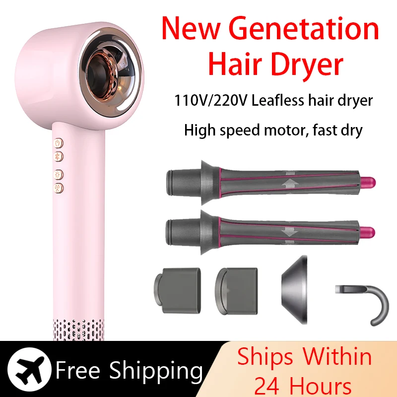 

Professional Hair Dryer 110V/240V Negative Ionic Hair Dryer Blow Dryer Leafless Hairdryer Home Appliance Best Gift For Girl