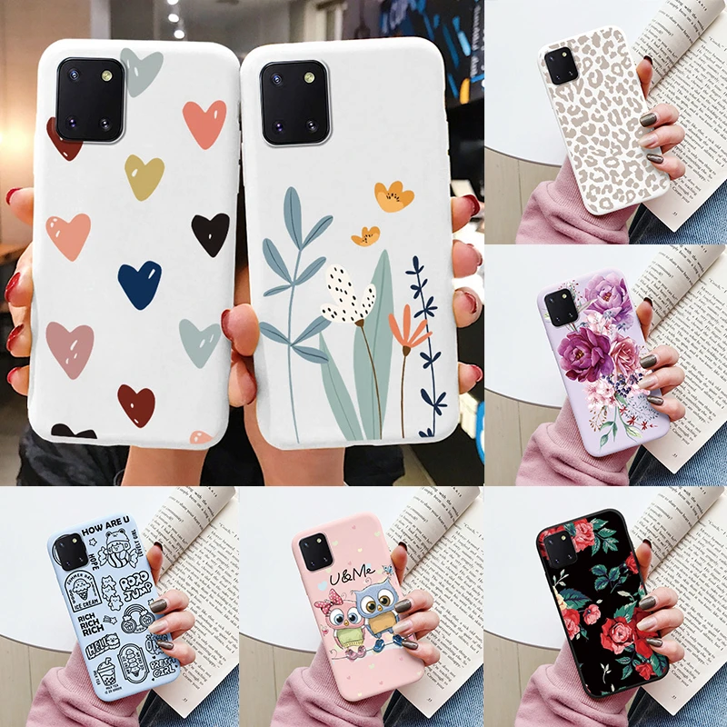 Soft Case For Samsung Galaxy Note 10 Lite Phone Cover Cute Flowers