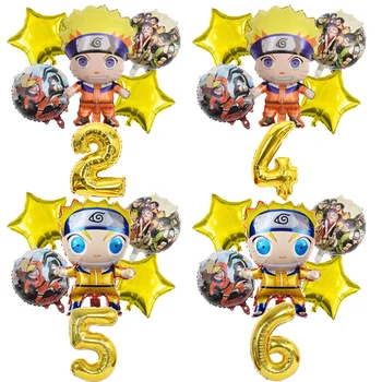 우즈마키 나루토 숫자 풍선, 애니메이션 생일 장식 풍선, 베이비 샤워 파티 장식, 사진 소품 선물