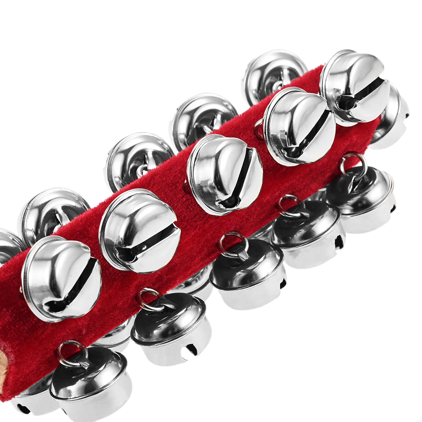 Percussion Bell Kit 9 Pcs Included 6 Pcs of Wrist Bells and 3 of Sleigh Bells Nylon Wood Metal for Diverse Kinds Occasion